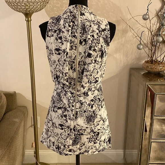 Lavish Alice Black and White Floral Mini Dress - Picture 4 of 7